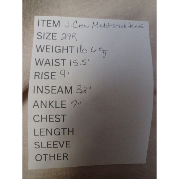 J. Crew Women's 29R Regular MATCHSTICK Stretch Skinny Jeans Medium Wash Denim - Picture 10 of 10